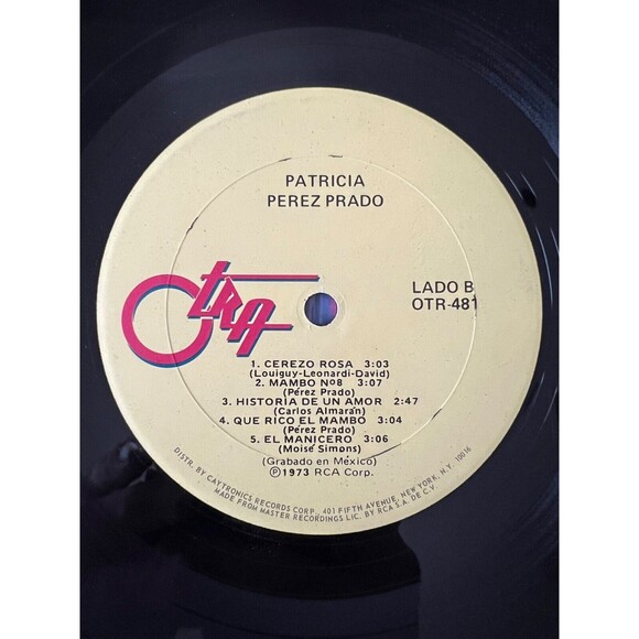 Perez Prado Patricia 1973 LP Otra Records OTR-481 Shrink G+ - Picture 7 of 7